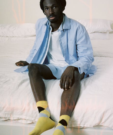 HAZE Silk Shorts in Classic Blue