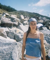 HAZE Silk Camisole in Blue Topaz