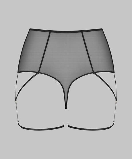 Maison Close L'Amoureuse High Waist Thong in Black
