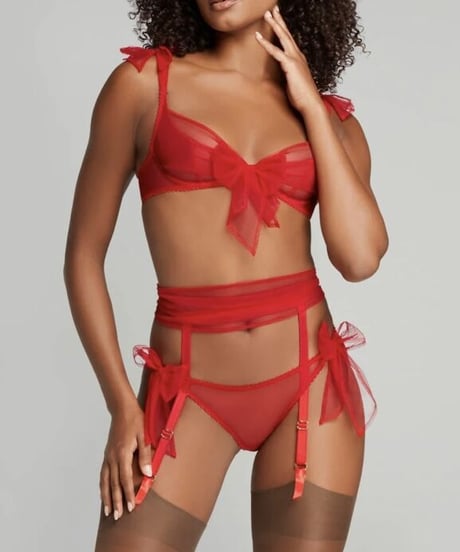 Agent Provocateur Danika Suspender in Red