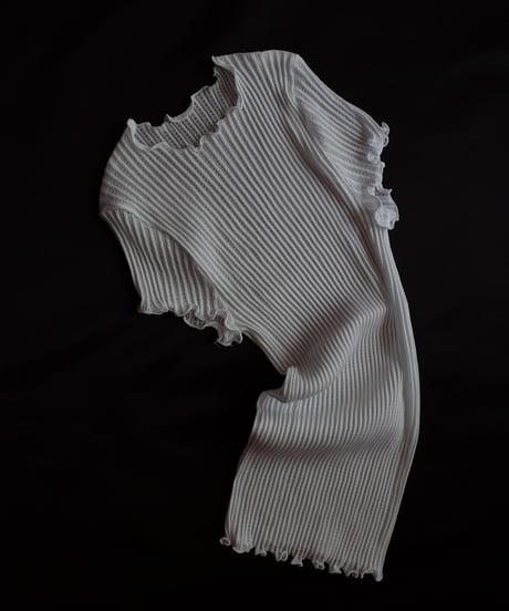 Oscalito Cotton Rib Short Sleeve in White