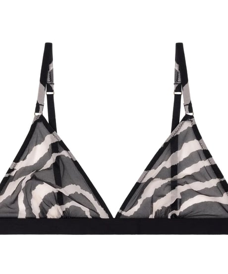Love Stories Uma Comfortable Triangle Bralette in Zebra