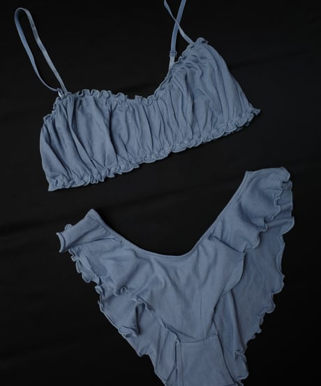 Only Hearts Organic Cotton Joey Bralette in Light Blue