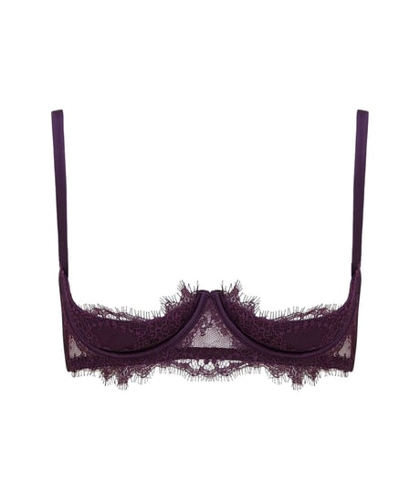 Coco de Mer Lunaria Quarter Cup Bra in Plum