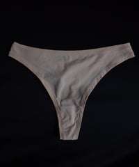 simple thong in beige