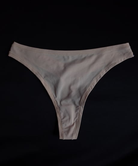 simple thong in beige