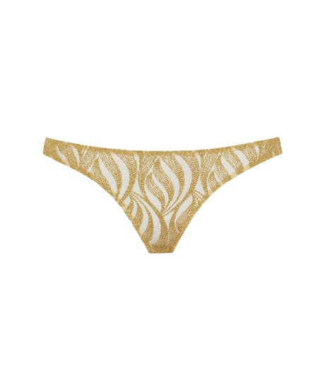 Coco de Mer Celeste Brazilian Knicker in Gold