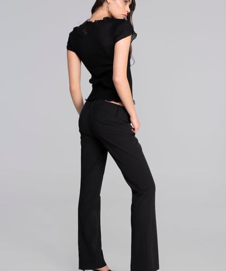 Oscalito Cotton Rib Short Sleeve in Black