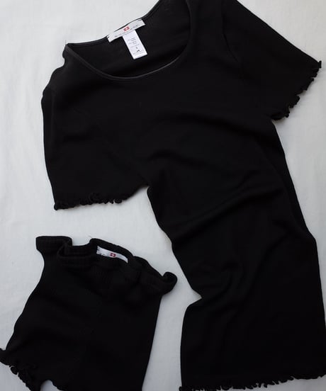 Boglietti Wool/Silk Rib Tap Pants in Black