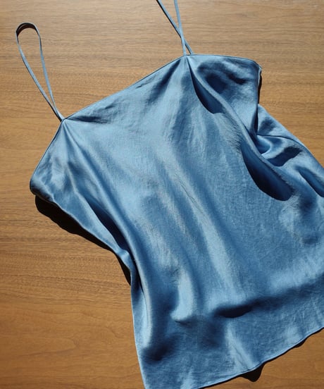 HAZE Silk Camisole in Blue Topaz