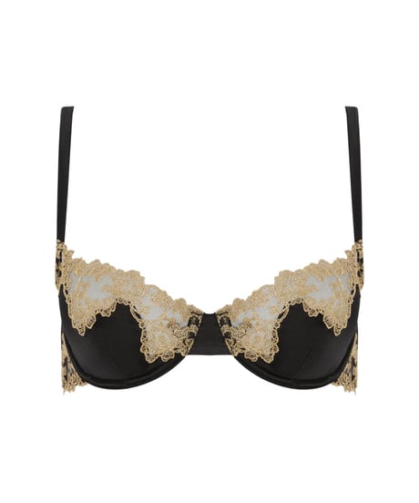 Coco de Mer Reina Half Cup Bra in Black/Gold