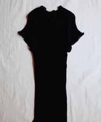Oscalito Cotton Rib Short Sleeve in Black