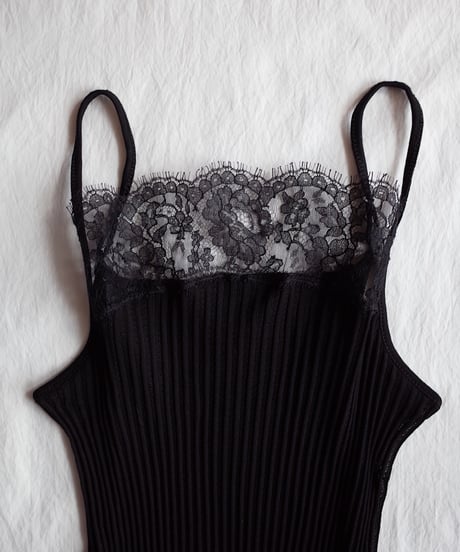 Oscalito Cotton Lace Camisole in Black