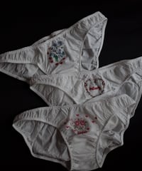 Only Hearts LONG WEEKEND 3 PACK EMBROIDERED PANTIES in White