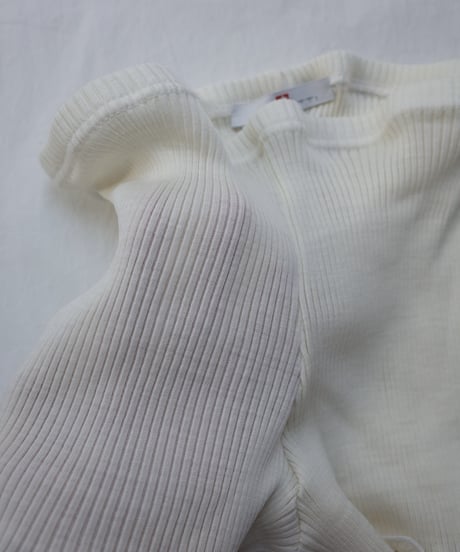 Boglietti Wool/Silk Rib Tap pants in Ivory
