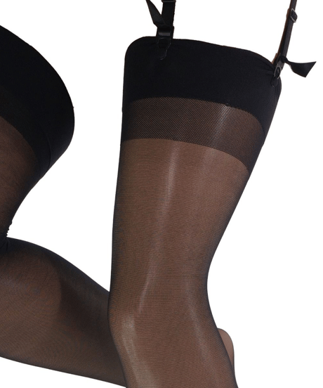 Trasparenze Sara Calza Garter Stockings in Black