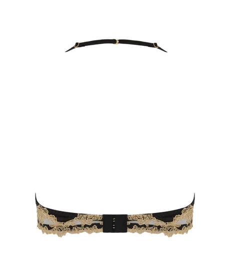 Coco de Mer Reina Quarter Cup Bra in Black/Gold