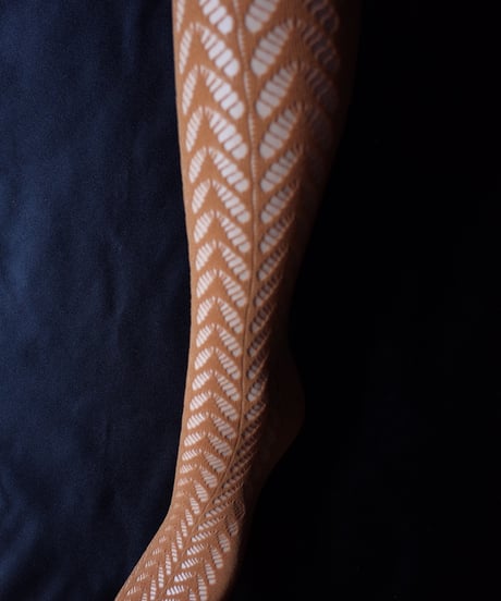Wolford Romance Net Tights in Almond