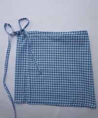 Miss Crofton Gingham Wrap Skirt in Blue