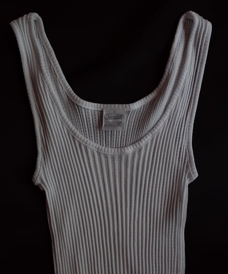 Oscalito Cotton Rib Tank Top in White