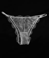 Shiny  White Lace Panty