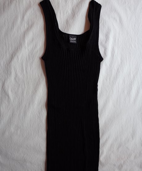 Oscalito Cotton Rib Tank Top in Black