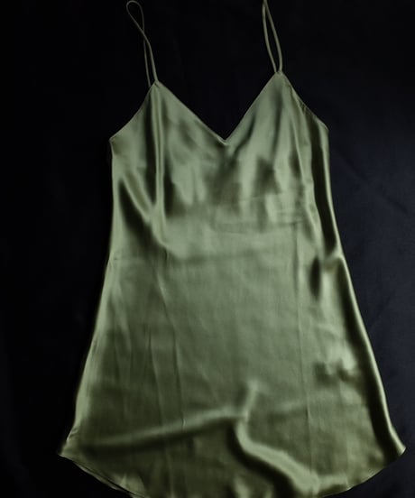 Luna di Seta Silk Slip Dress in Light green