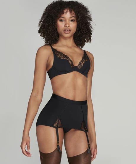 Agent Provocateur Brigette Roll On Suspender Black