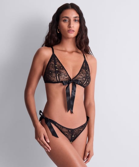 Aubade Lace Insomnia Set in Black