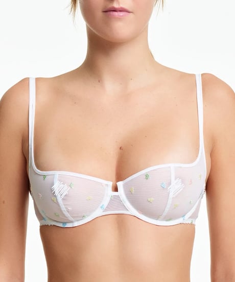 Yasmine Eslami Rebecca Balcony Bra in Love