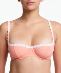 Yasmine Eslami Tamara Balcony Bra in Orange Blossom