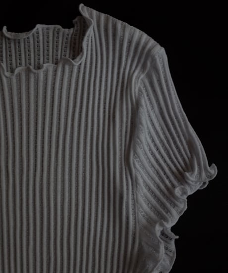Oscalito Cotton Rib Short Sleeve in White