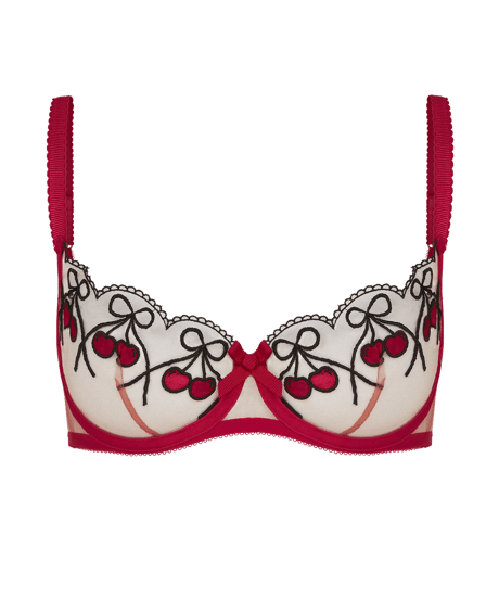 Agent Provocateur Avalee Plunge Underwired Bra in Red