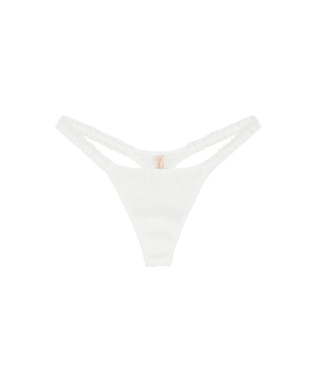 Fruity Booty x Hai Silk Frill Thong in White