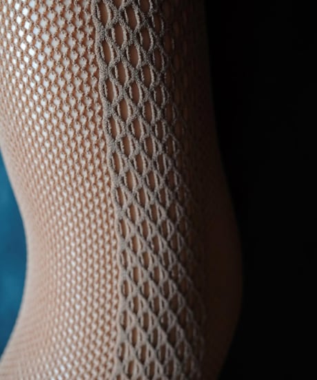 Wolford Net Stripe Tights/Leggings in Honey