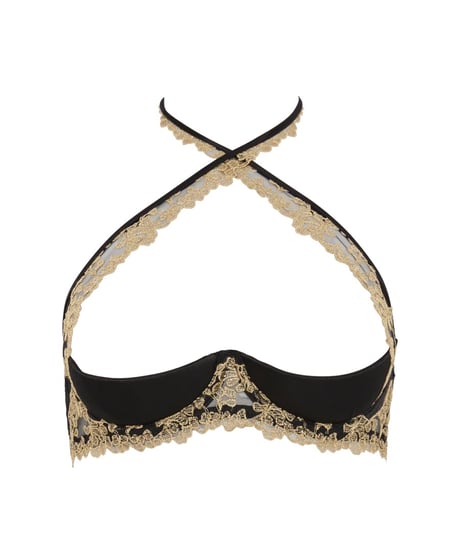 Coco de Mer Reina Quarter Cup Bra in Black/Gold