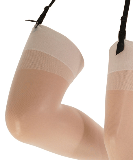Trasparenze Sara Calza Garter Stockings in Bianco Seta