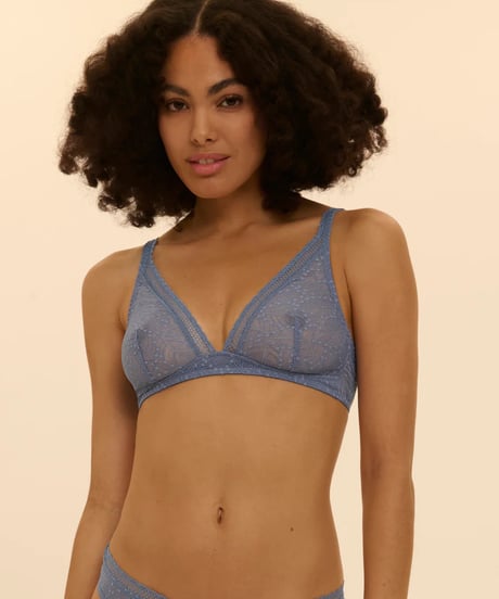 Simone Perele Comete Wireless Traingle Bra in Blue