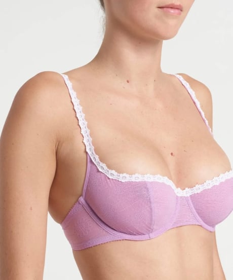Yasmine Eslami Tamara Balcony Bra in Lavender