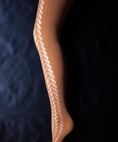 Wolford Romance Net Tights in Almond
