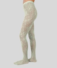Swedish Stockings Rosa Lace Tights in Mint