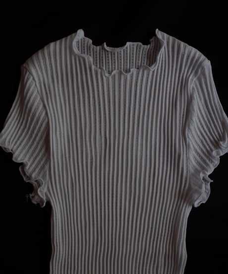 Oscalito Cotton Rib Short Sleeve in White
