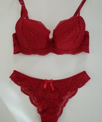 Peco Bra New Red Thong Set