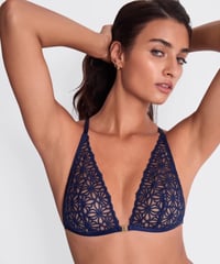 Aubade Secret Memories Triangle Bra in Navy