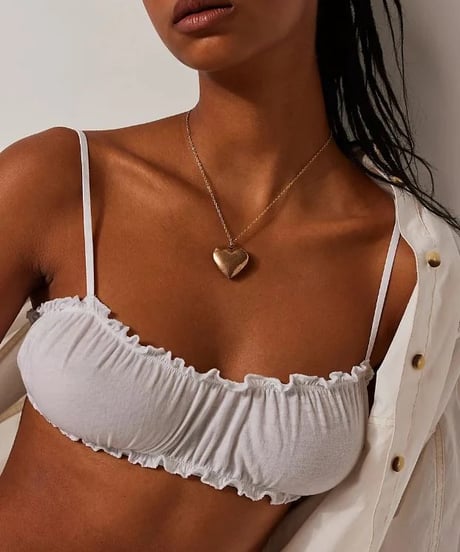Only Hearts Organic Cotton Joey Bralette in White