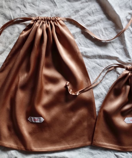 HAZE Silk Long Slip Dress in Bronze