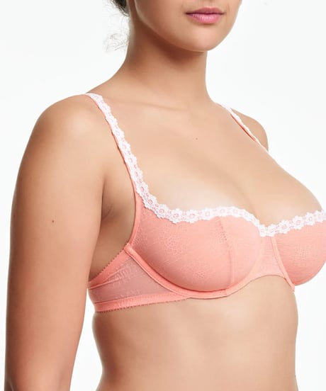Yasmine Eslami Tamara Balcony Bra in Orange Blossom