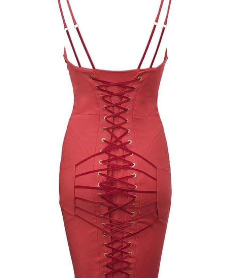Mur Mur Pulp Dress in Red