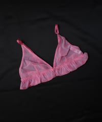 Frill soft bra in Pink rose size S