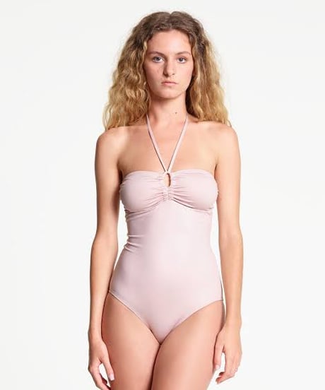 Yasmine Eslami Anna One Piece Swimsuit in Pearl